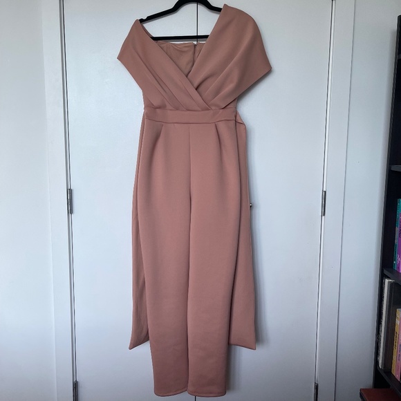 Scuba Jumpsuit in blush - Picture 3 of 5